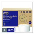 Toilet Paper | Tork 11020602 3.48 in. x 751 ft. Septic Safe, 2-Ply Advanced Jumbo Bath Tissue - White (12 Rolls/Carton) image number 8