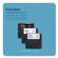 Labels | Brother P-Touch BTAG3M01 0.47 in. x 13.1 ft. Genuine P-Touch BTAG Label Tapes - White on Clear, Black on White, White on Black image number 2