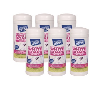 Motsenbocker's Lift-Off 7 in. x 12 in. Dry Erase Cloth Cleaner Wipes (40/Canister, 6 Canisters/Carton)