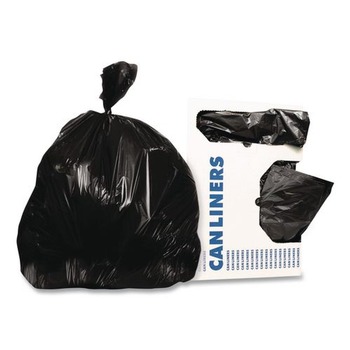 Heritage K1475QK 57 in. x 75 in. 2 mil. 96-Gallon Linear Low-Density Can Liners - Black (50/Carton)