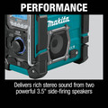 Speakers & Radios | Makita XRM10 18V LXT/12V Max CXT Lithium-Ion Cordless Bluetooth Job Site Charger/Radio (Tool Only) image number 5