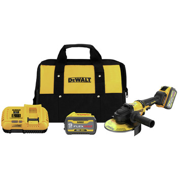CONCRETE SURFACING GRINDERS | Dewalt DCG440X2 FLEXVOLT 60V MAX Brushless Lithium-Ion 7 in. Cordless Grinder with Kickback Brake Kit with 2 Batteries (9 Ah)