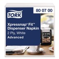 Paper Towels and Napkins | Tork 800700 Xpressnap Fit 6.5 in. x 8.4 in. 2-Ply Interfold Dispenser Napkins - White (6/Carton) image number 1