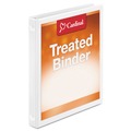  | Cardinal 32250 11 in. x 8.5 in. 3 Rings, 0.5 in. Capacity, Treated Binder ClearVue Locking Round Ring Binder - White image number 1