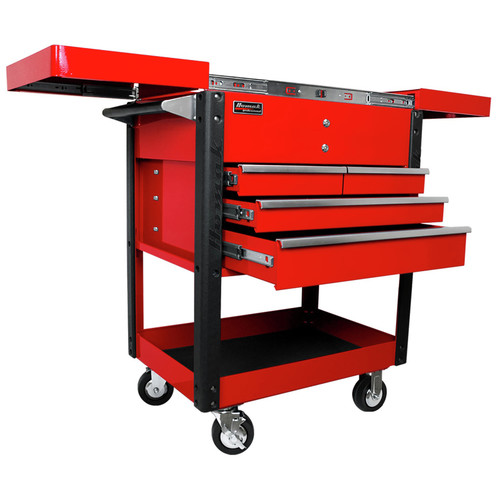 4th of July Sale | Homak RD06043500 35 in. 4-Drawer Slide Top Cart - Red image number 0