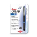  | Pentel K497-C 0.7 mm Retractable Black Barrel Oh Gel Pen - Medium, Blue (1 Dozen) image number 3