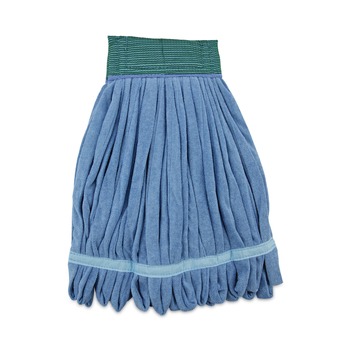 Boardwalk Microfiber Looped-End Wet Mop Head - Medium, Blue (12/Carton)