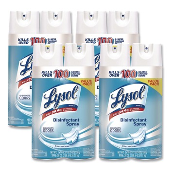 LYSOL Brand 19 oz. Aerosol Spray Disinfectant Spray - Crisp Linen (4/Carton)