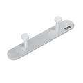 Office Jansan | Safco 4200 12 in. x 2-3/4 in. x 2 in. Two Hooks Metal Nail Head Wall Coat Rack - Satin Aluminum image number 1