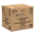 Food Trays, Containers, and Lids | Dart 95HT3R 9.25 in. x 9.5 in. x 3 in. 3-Compartment Foam Hinged Lid Containers - White (200/Carton) image number 3