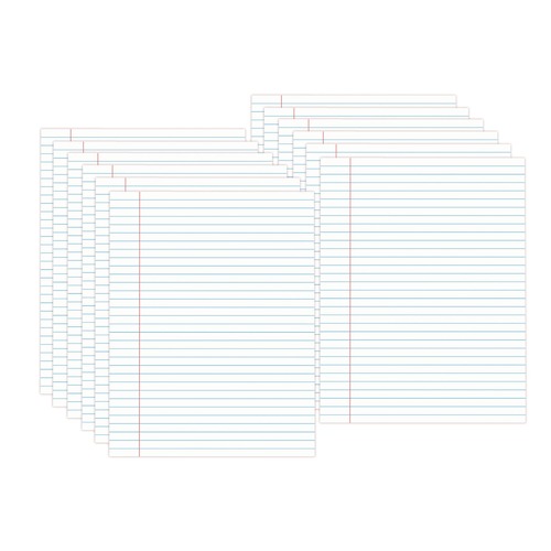 Office Jansan | Universal UNV11000 8.5 in. x 11 in. Glue Top Pads - Legal Rule, White (1 Dozen) image number 0