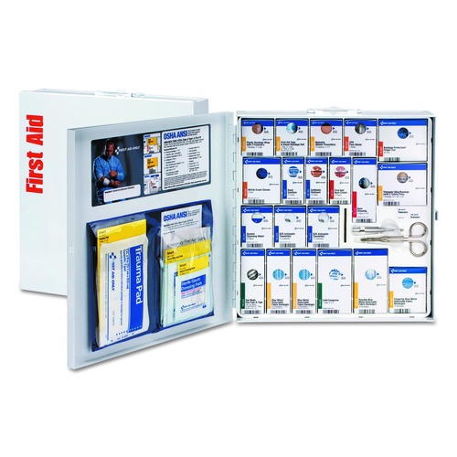 First Aid | First Aid Only FAO746006021 SmartCompliance No Medication Metal Case Food Service First Aid Kit for 50 People (260-Pieces/Kit) image number 0