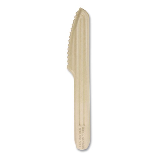 Cutlery | World Centric KN-NT-6 NoTree Paper Knife Light Mediumweight Cutlery - Natural (1000/Carton) image number 0