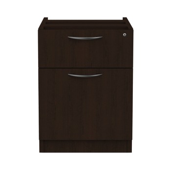 Alera 15.63 in. x 20.5 in. x 19.25 in. Valencia Series 2-Drawer Hanging File Pedestal - Espresso