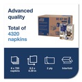 Paper Towels and Napkins | Tork 806700 Xpressnap 6.5 in. x 8.4 in. 2-Ply Interfold Dispenser Napkins - Natural (6/Carton) image number 3