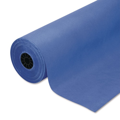 Arts & Crafts Supplies | Pacon P0063200 35 lbs. Wrapping Weight 36 in. x 1000 ft. Rainbow Duo-Finish Colored Kraft Paper - Royal Blue (1-Roll) image number 0