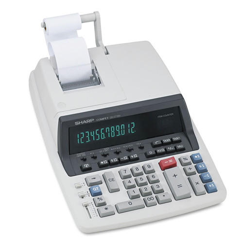 | 4.8 Lines/Sec 2-Color Ribbon Printing Calculator - Black/Red Print | CPO Outlets - Sharp QS2770H