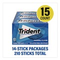 Snacks | Trident 073390050467 Sugar-Free Gum - Original Mint (15/Carton) image number 1