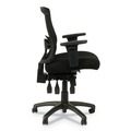  | Alera ALEET4017 Etros Series 17.16 in. to 20.86 in. Seat Height Mesh Mid-Back Petite Multifunction Chair - Black image number 3