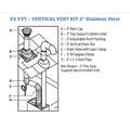 Water Heater Accessories | Aquastar ESVVT 2400/2700 Series Vertical Vent Kit image number 1