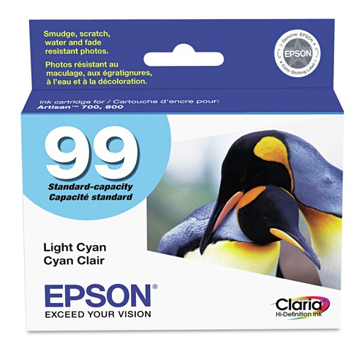 Ink & Toner | Epson T099520-S T099520-S (99) 450 Page-Yield Claria Ink - Light Cyan image number 0