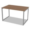  | Alera ALELSTB30GR Open Office Desk Series 47.25 in. - 70.78 in. x 29.5 in. x 28.5 in. Adjustable O-Leg Desk Base - Silver image number 5