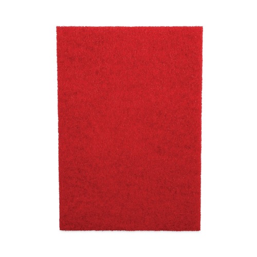Cleaning Cloths | Boardwalk 7100115809 20 in. x 14 in. Buffing Floor Pads - Red (10/Carton) image number 0