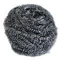 Sponges & Scrubbers | Boardwalk 84BWK SS 2-1/2 in. x 2-3/4 in. Stainless Steel Scrubber - Steel Gray (12/Carton) image number 1
