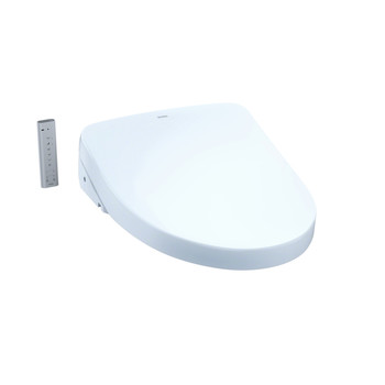 TOTO SW3056#01 WASHLET S550e Elongated Bidet Toilet Seat with ewaterplus and Auto Open and Close Contemporary Lid (Cotton White)