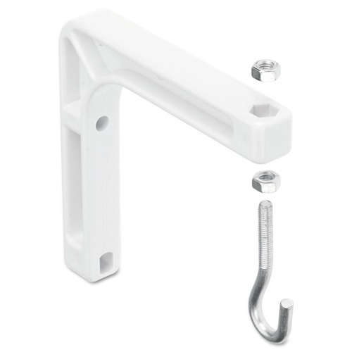 $99 and Under Sale! | Quartet AW6Q 6.75 in. x 1.25 in. x 7.5 in. Wall Mount for Projection Screen - White (2/Set) image number 0