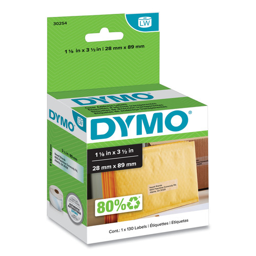 Office Jansan | DYMO 30254 LabelWriter 1.12 in. x 3.5 in. Address Labels - Clear (1/Box) image number 0