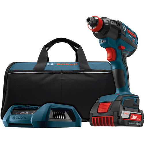 Impact Drivers | Bosch IDH182WC-101 18V 4.0 Ah Cordless Lithium-Ion EC Brushless 1/4 in. & 1/2 in. Impact Driver Kit image number 0
