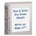 C-Line 57911 8.5 in. x 11 in. Peel and Stick Dry Erase Sheets - White (25/Box) image number 1