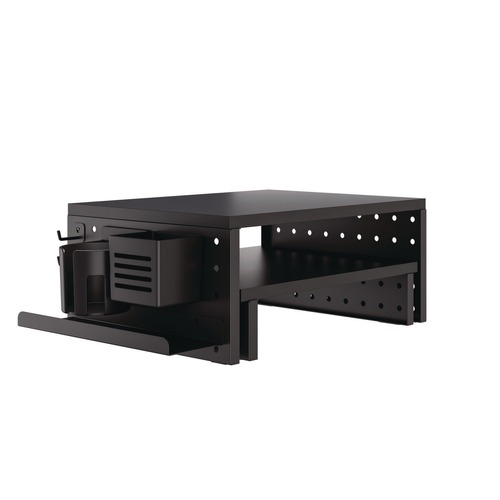 Office Furniture Accessories | Kantek PBS530 Pegboard Riser For 32-in Monitors 15.9 x 11.8 x 7.3 Black Supports 20 lbs image number 0