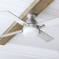 Ceiling Fans | Prominence Home 51681-45 52 in. Kyrra Contemporary Indoor Semi Flush Mount LED Ceiling Fan with Light - Pewter image number 6