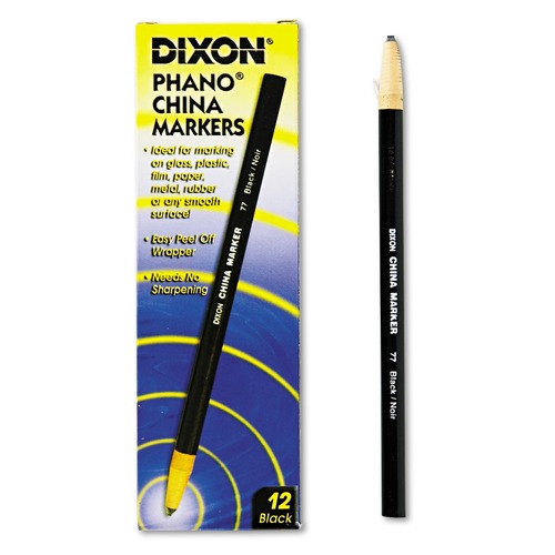 Markers | Dixon X00077 China Marker - Black (1-Dozen) image number 0
