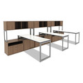 Office Desks & Workstations | Alera ALELSTB24GR Open Office Desk Series Adjustable O-Leg 24 in. Desk Base - Silver image number 9
