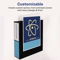 Office Jansan | Avery 05601 3 Slant Rings 3 in. Capacity 11 in. x 8.5 in. Heavy-Duty Non Stick View Binder with DuraHinge - Light Blue image number 7
