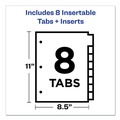  | Avery 11836 Insertable 8-Tab 11 in. x 8.5 in. Big Tab Plastic Dividers - Clear (1 Set) image number 3