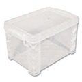 Office Jansan | Advantus 40305 Holds (500) 4 in. x 6 in. Cards 7.25 in. x 5 in. x 4.75 in. Plastic Super Stacker Storage Boxes - Clear image number 0