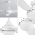 Ceiling Fans | Prominence Home 51873-45 52 in. Remote Control Contemporary Indoor LED Ceiling Fan with Light - White image number 6