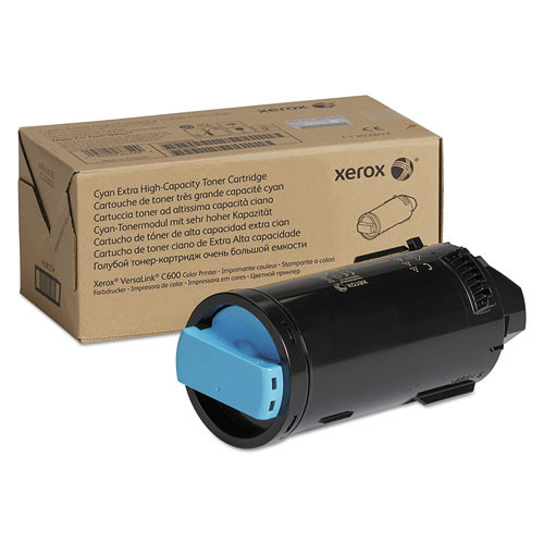 Ink & Toner | Xerox 106R03916 16800 Page Extra High-Yield Toner Cartridge for VersaLink C600 - Cyan image number 0
