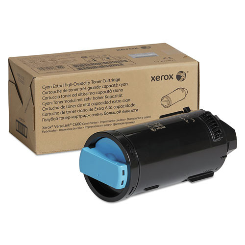  | Xerox 106R03916 16800 Page Extra High-Yield Toner Cartridge for VersaLink C600 - Cyan image number 0