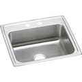 Kitchen Sinks | Elkay LRAD2219603 Lustertone Top Mount 22 in. x 19-1/2 in. Single Bowl ADA Sink (Stainless Steel) image number 0