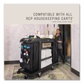 Utility Carts | Rubbermaid Commercial 2202582 19.8 in. x 1.5 in. x 27.5 in. Fabric 9-Pocket Cart Organizer - Black (6/Carton) image number 4
