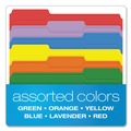 File Folders | Pendaflex R152 1/3 ASST 0.75 in. Expansion Double-Ply Reinforced 1/3-Cut Top Tab Colored File Folders - Letter/Assorted Colors (100/Box) image number 1