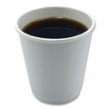 Food Service | Boardwalk BWKDW10HCUPPK 10 oz Double-Walled Paper Hot Cups - White (25/Pack) image number 3