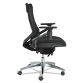 Alera ALEEBW4213 EB-W Series Aluminum Base 275 lbs. Capacity Multifunction Pivot Arm Mesh Chair - Black image number 2