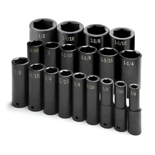 Sockets | SK Hand Tool 4049 19-Piece 1/2 in. Drive 6-Point SAE Deep Impact Socket Set image number 0