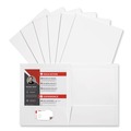  | Universal UNV56417 2-Pocket 11 in. x 8-1/2 in. Laminated Cardboard Paper Portfolios - White (25/Pack) image number 1